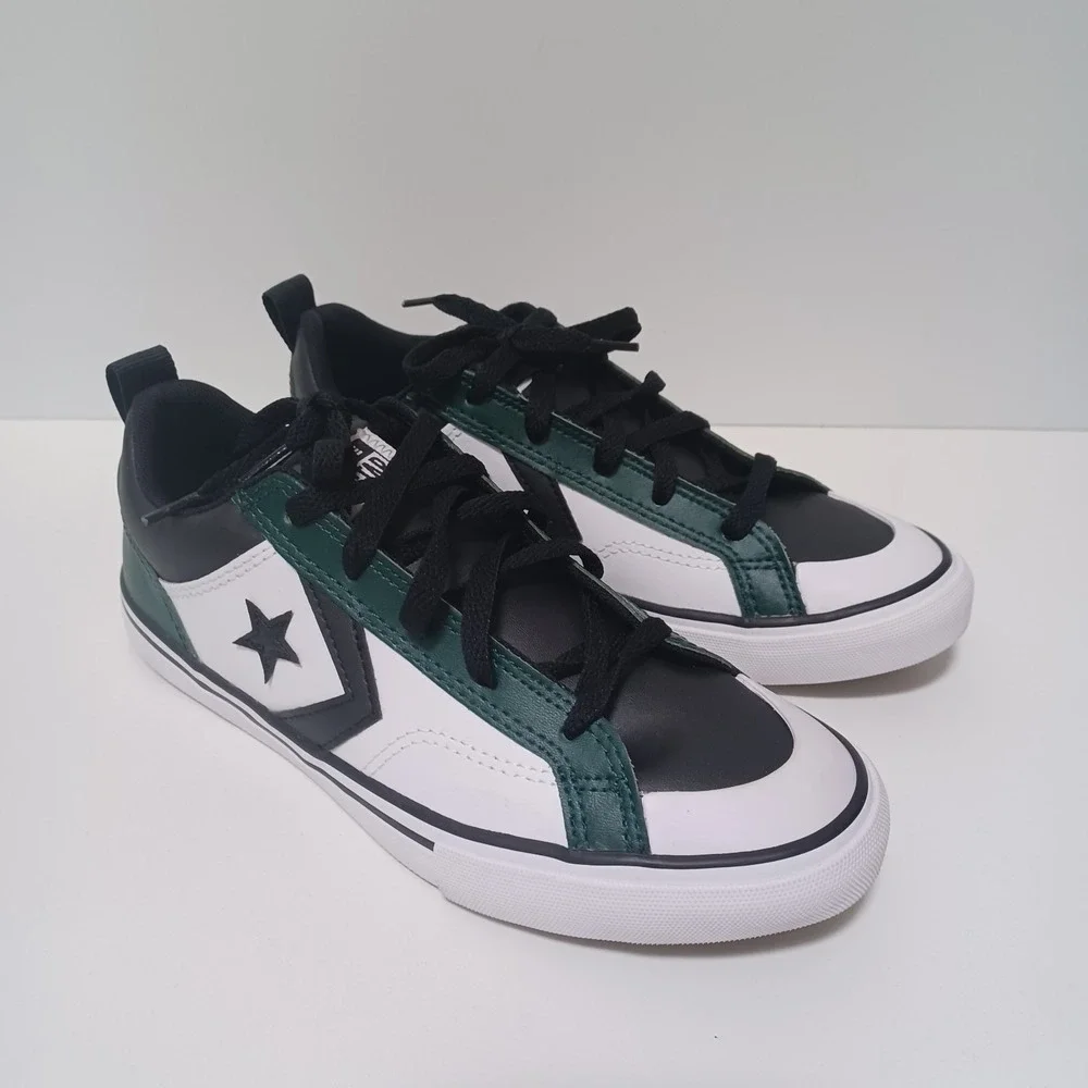 NEW NIB Converse Pro Blaze Ox Green Envy Black White Low Sneakers Kids US‎ 4